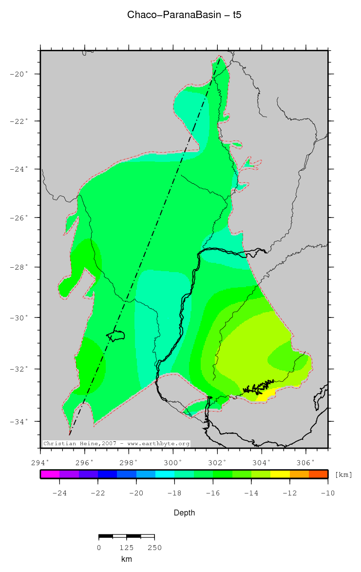 Chaco-Parana Basin location map