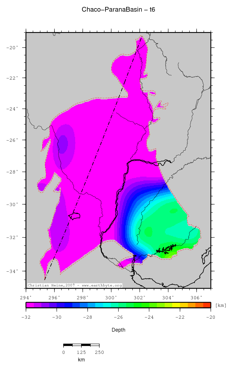 Chaco-Parana Basin location map