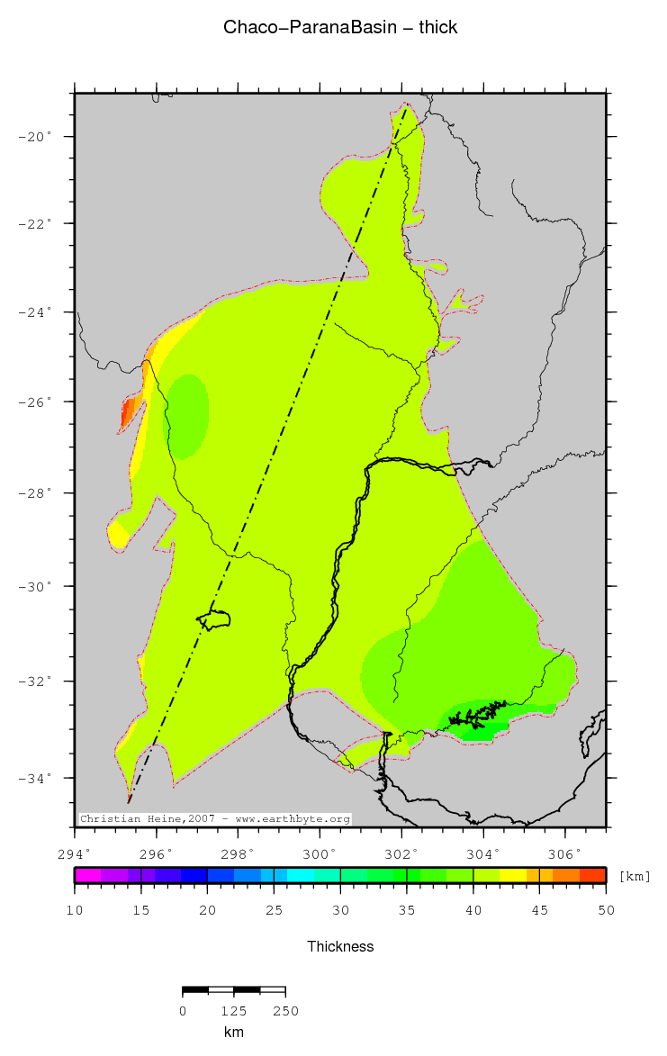 Chaco-Parana Basin location map