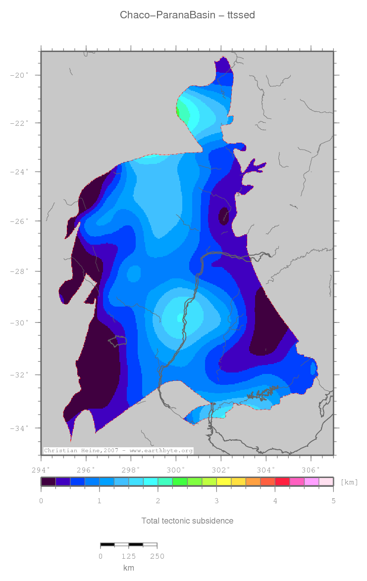 Chaco-Parana Basin location map