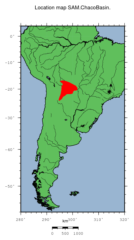 Chaco Basin location map