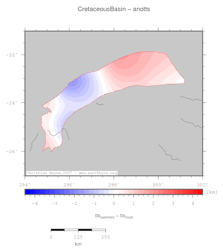 Cretaceous Basin location map