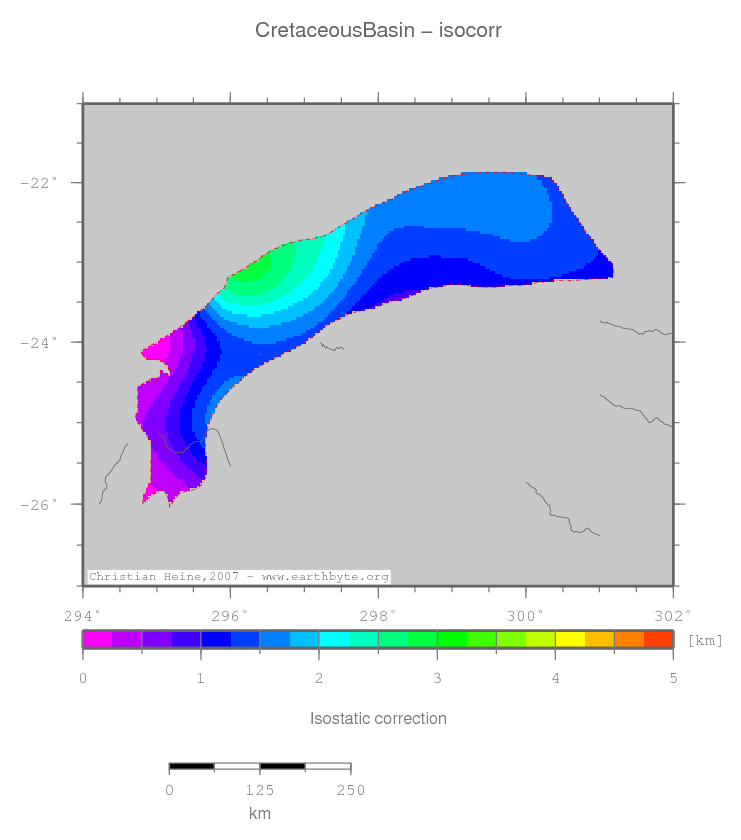 Cretaceous Basin location map