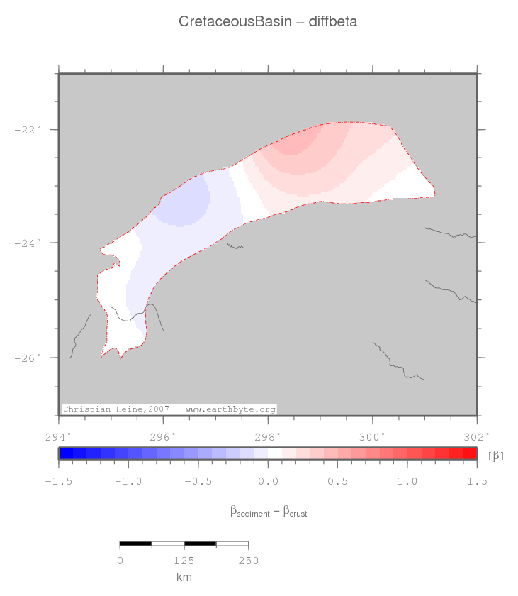 Cretaceous Basin location map