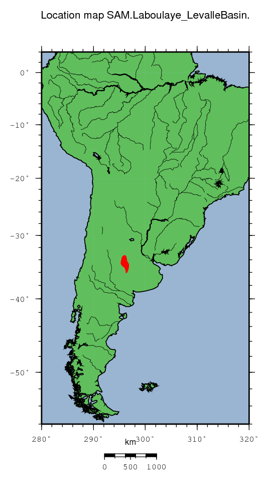 Laboulaye (Levalle) Basin location map