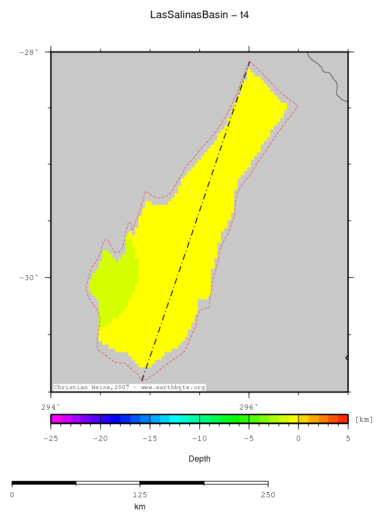 Las Salinas Basin location map