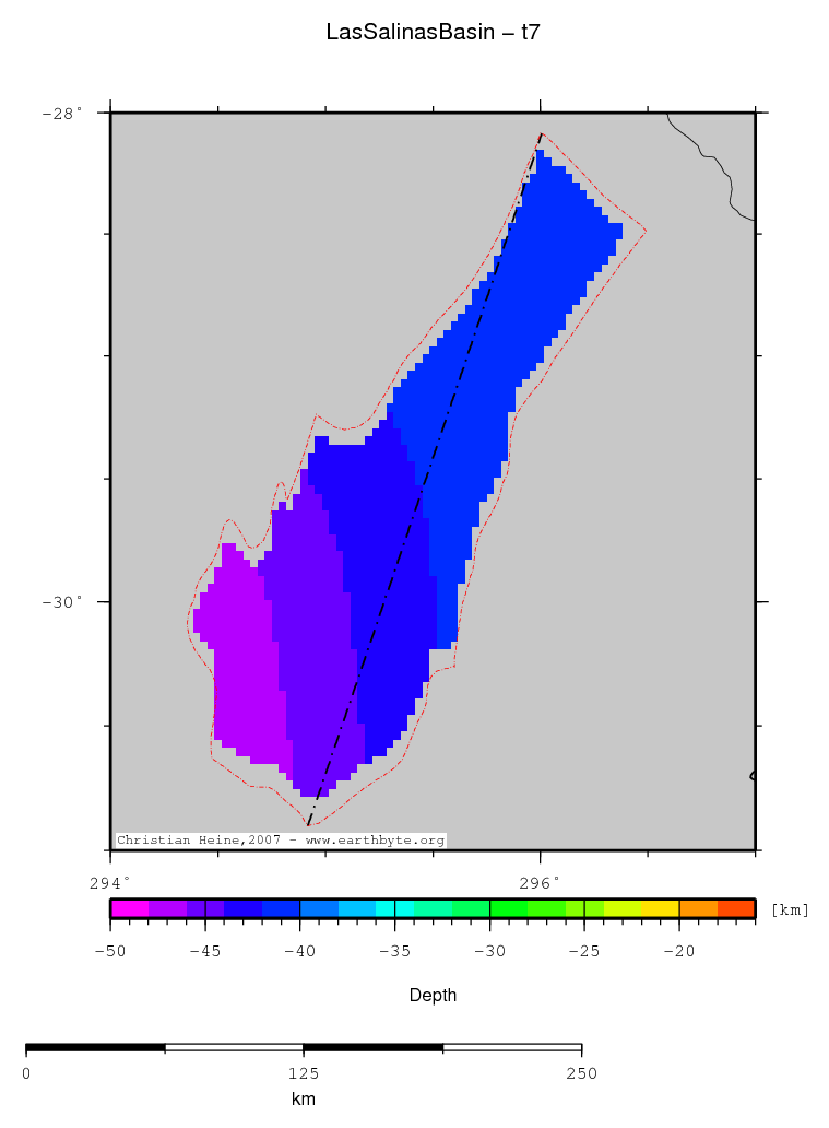 Las Salinas Basin location map