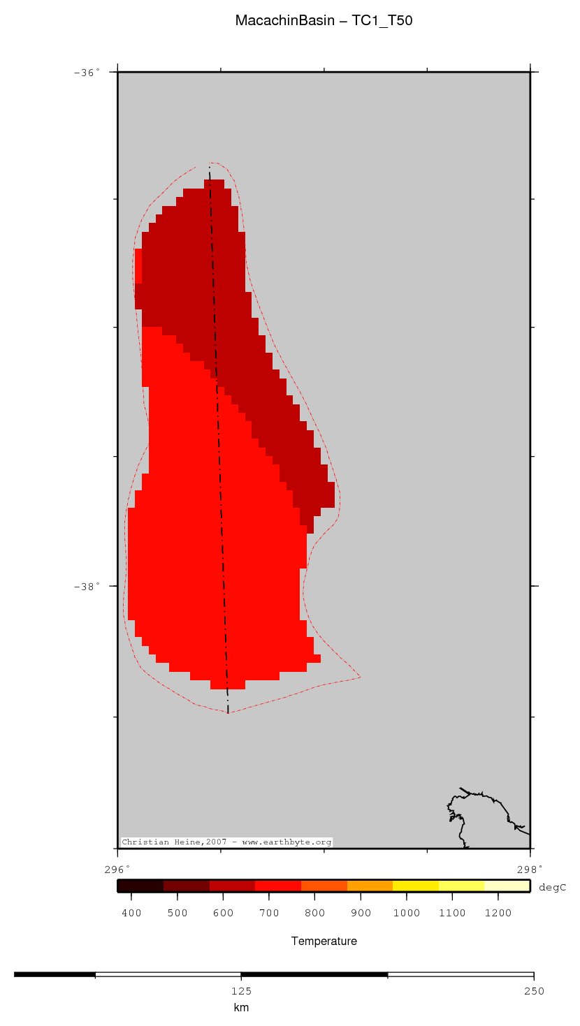 Macachin Basin location map