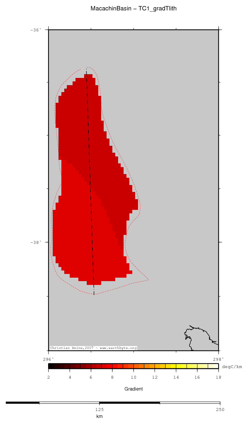 Macachin Basin location map