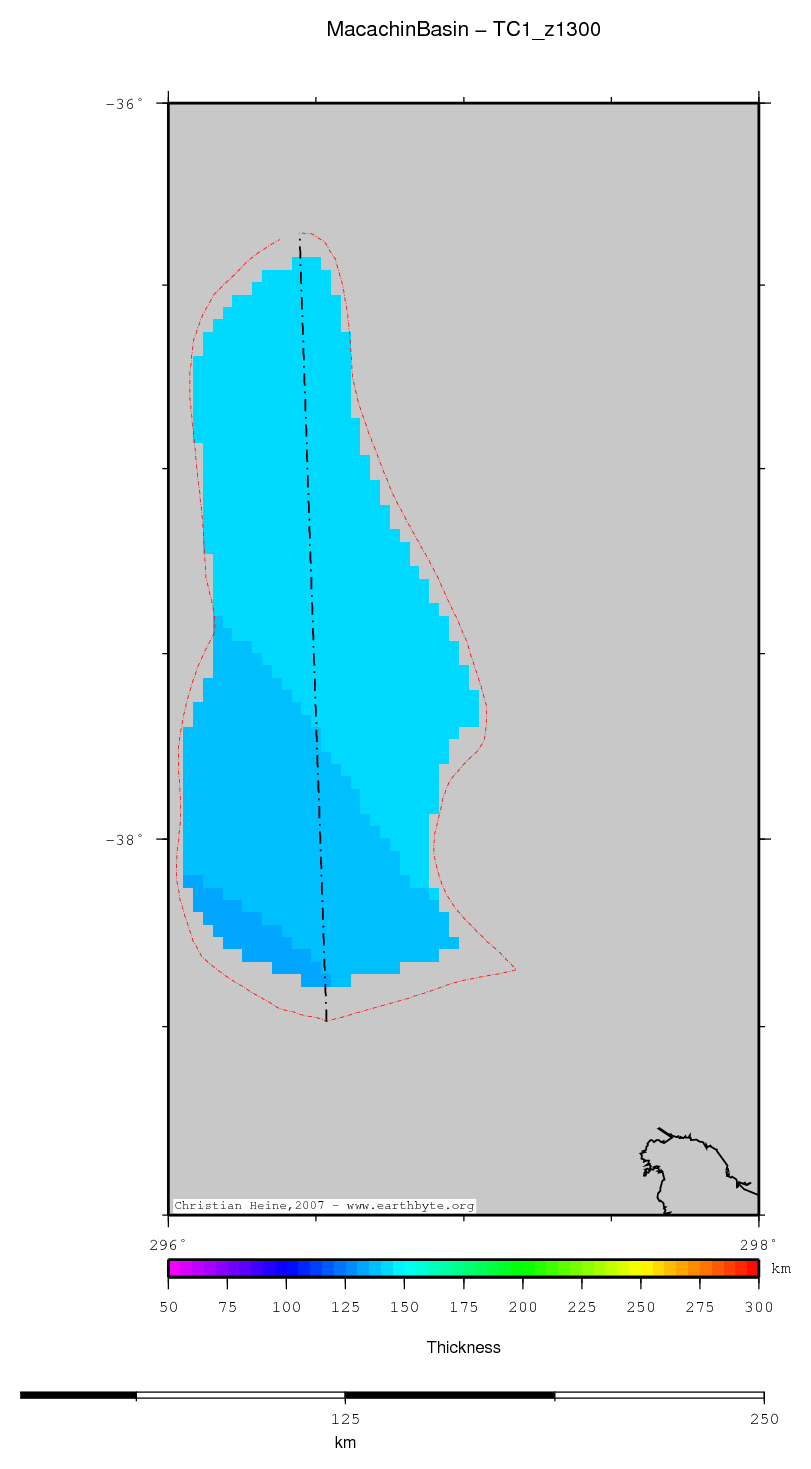 Macachin Basin location map