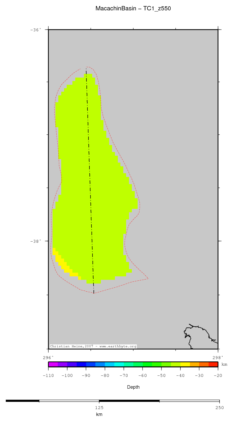 Macachin Basin location map