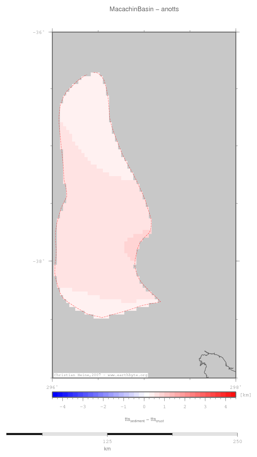 Macachin Basin location map