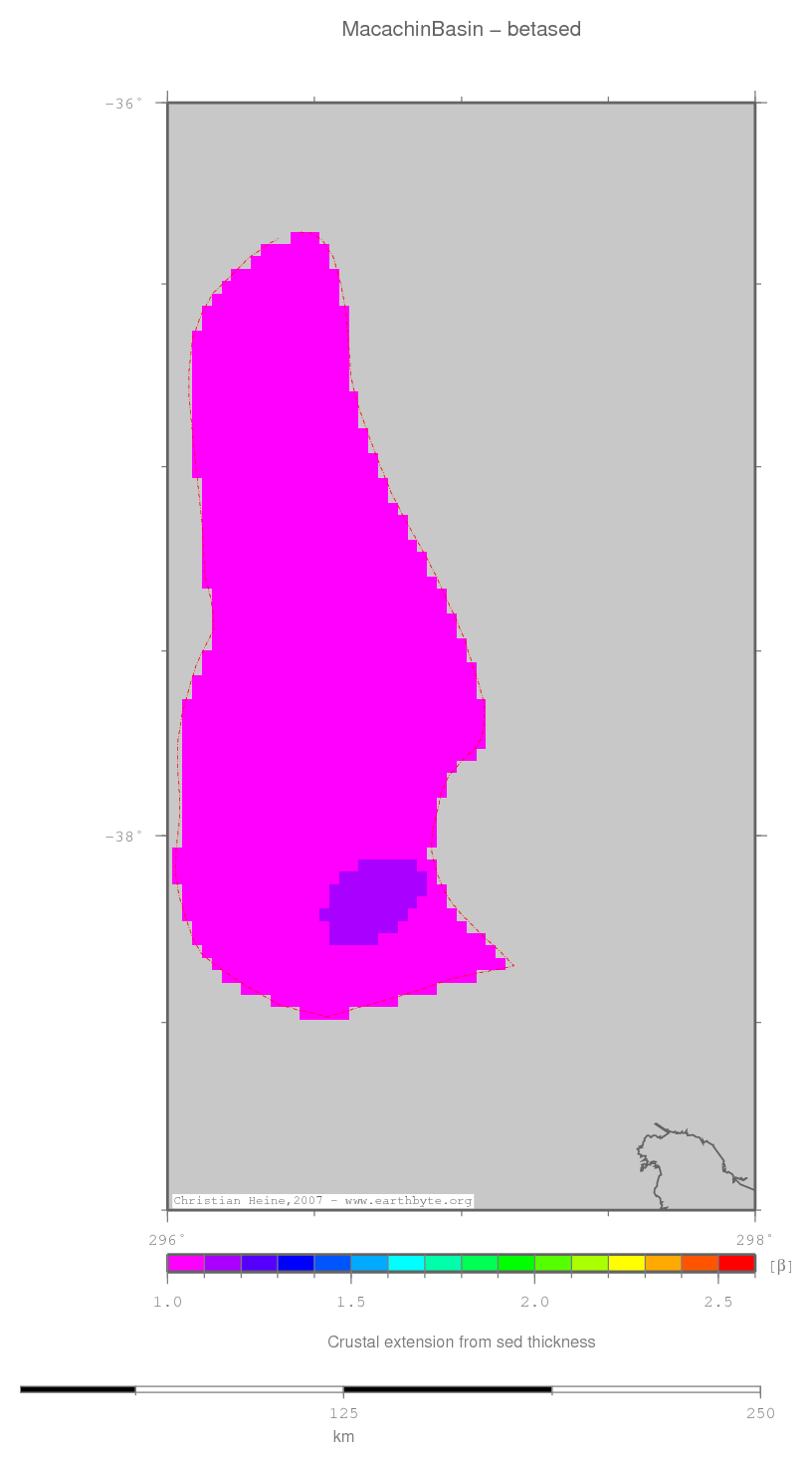 Macachin Basin location map