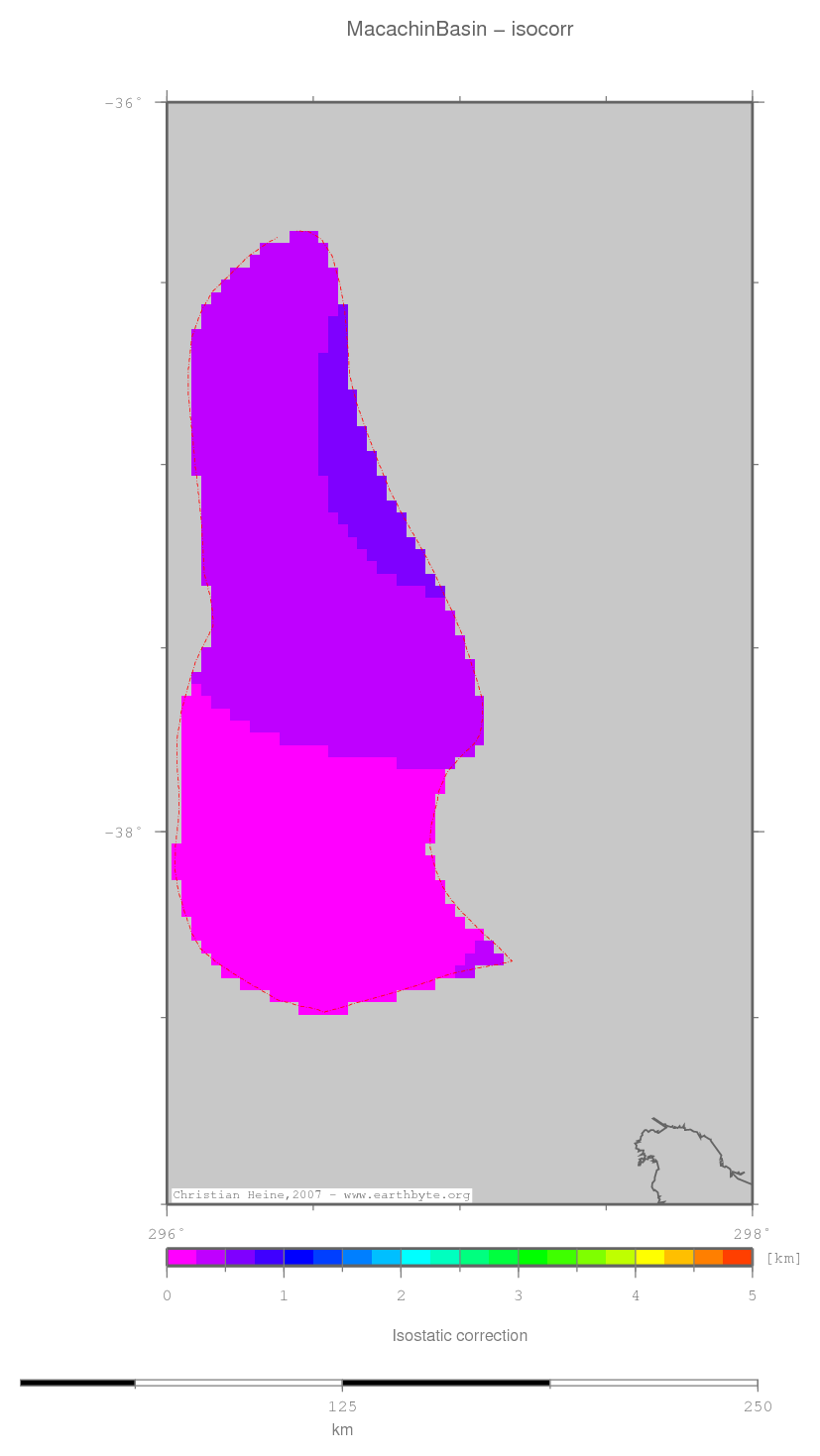 Macachin Basin location map