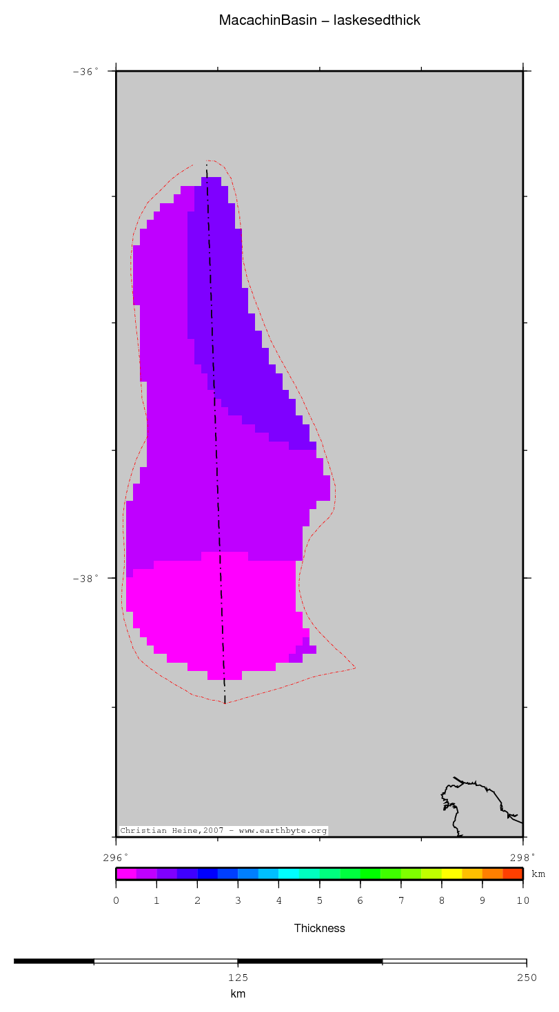 Macachin Basin location map