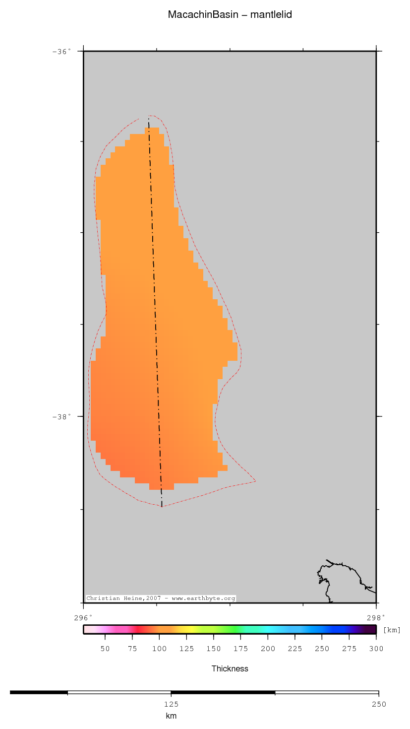 Macachin Basin location map