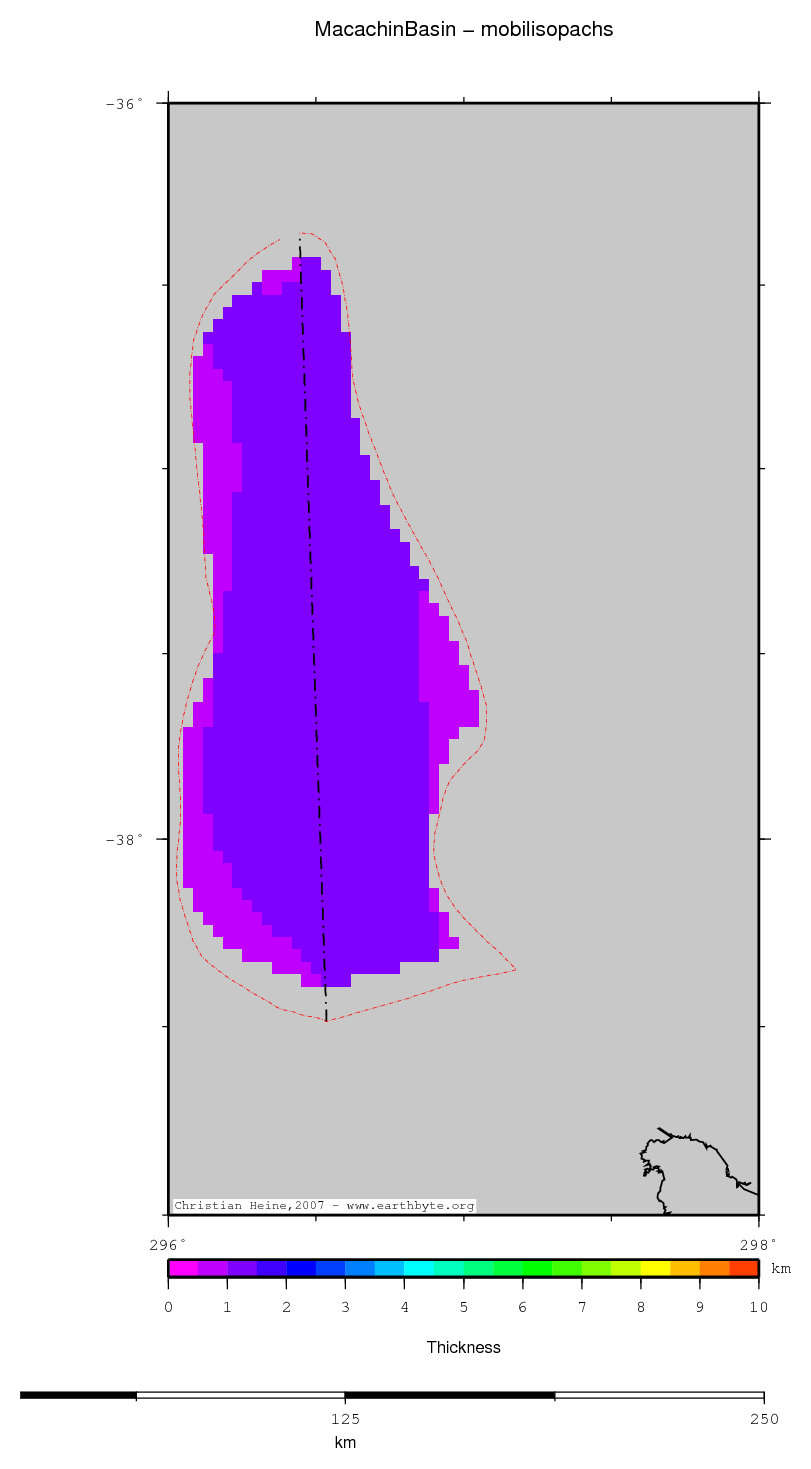 Macachin Basin location map