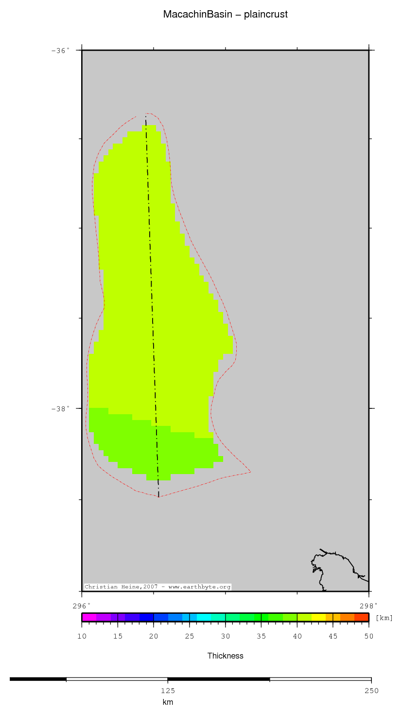 Macachin Basin location map