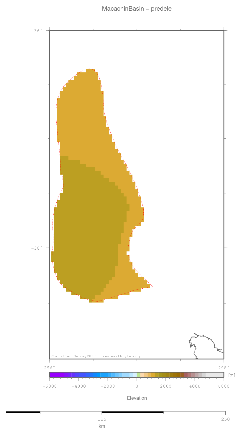 Macachin Basin location map