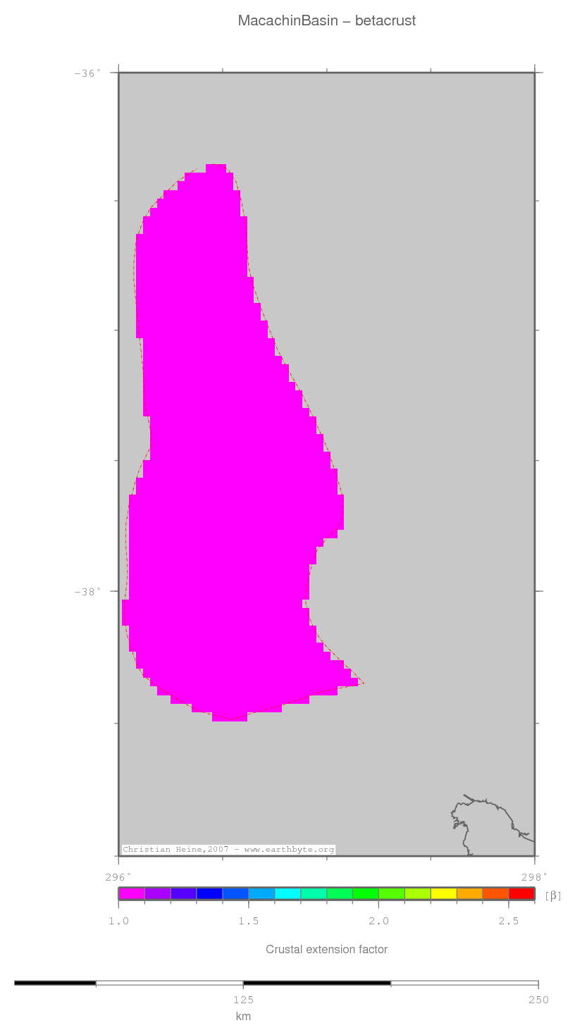 Macachin Basin location map