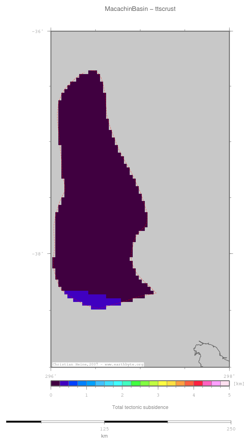 Macachin Basin location map