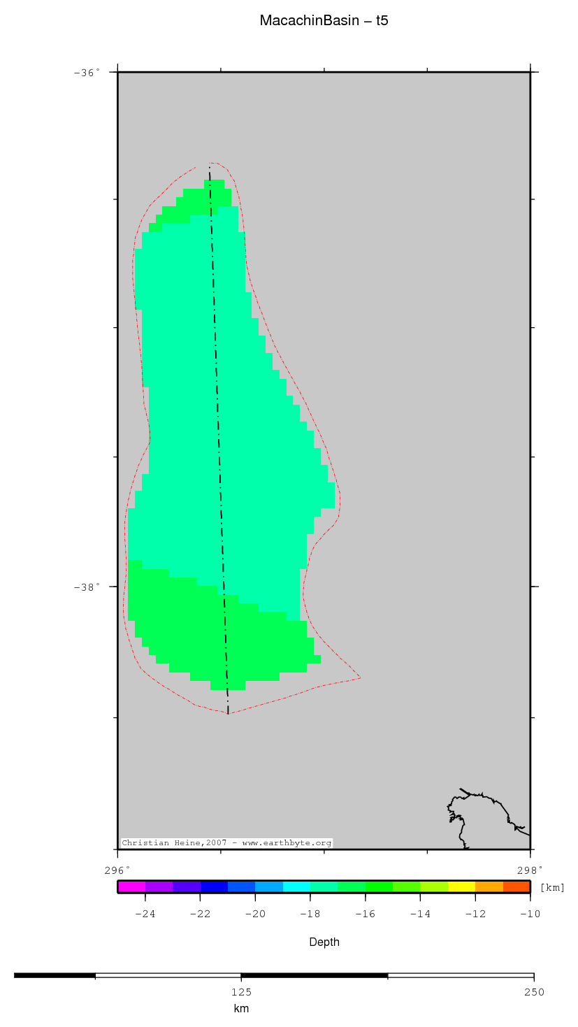 Macachin Basin location map