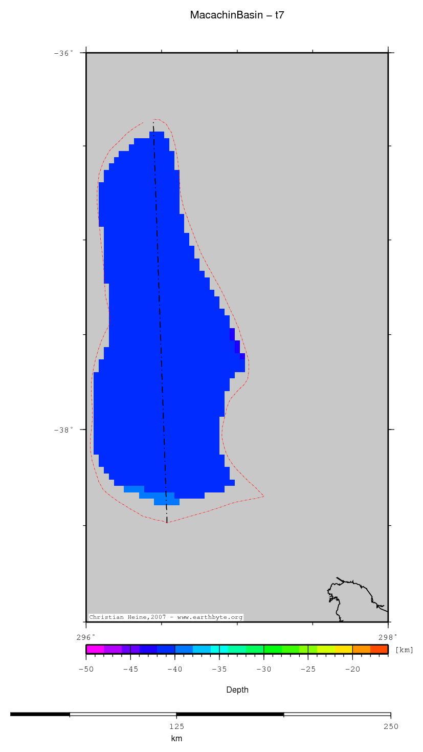 Macachin Basin location map