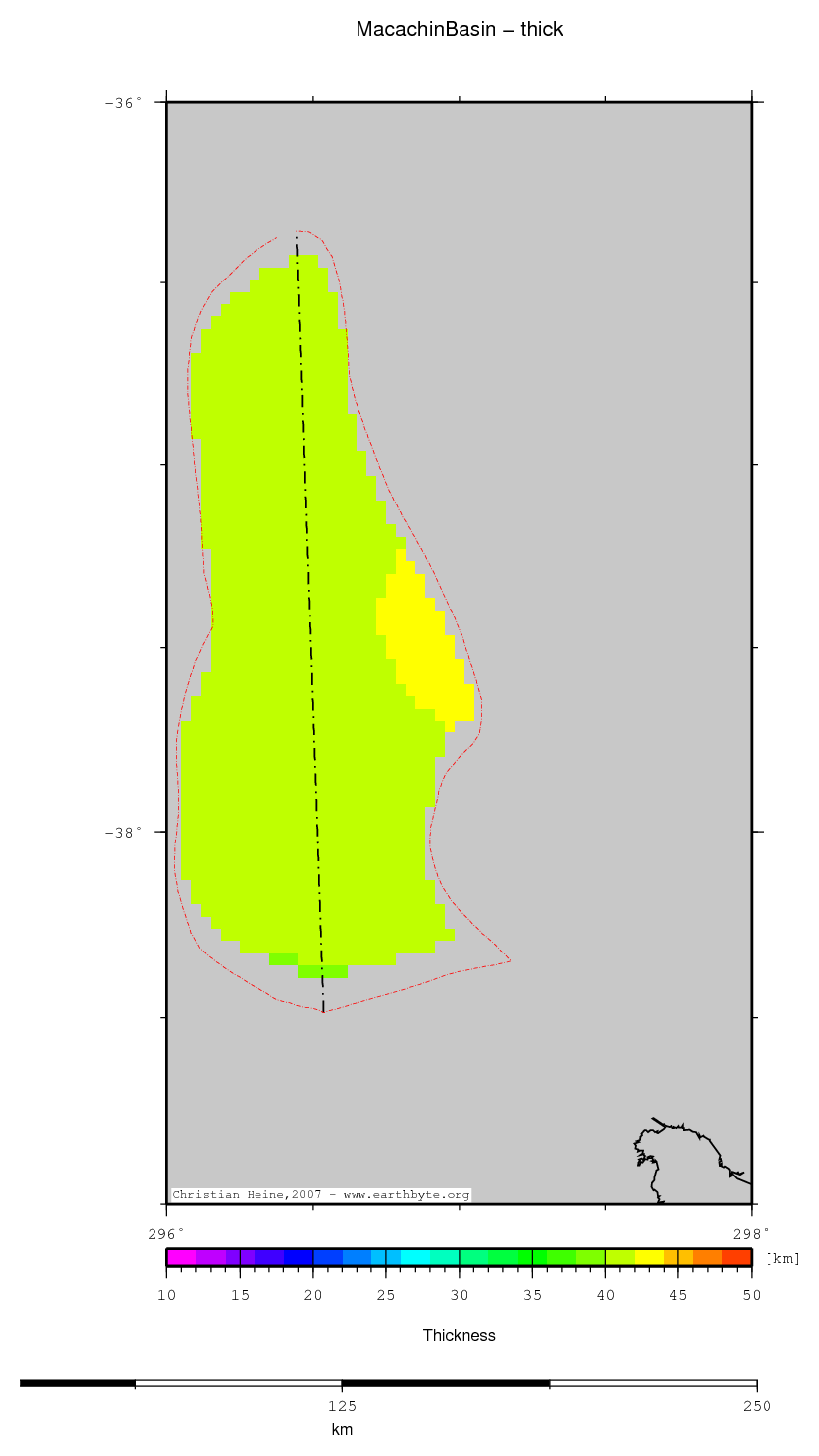 Macachin Basin location map