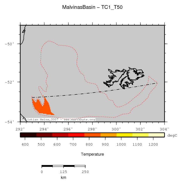 Malvinas Basin location map