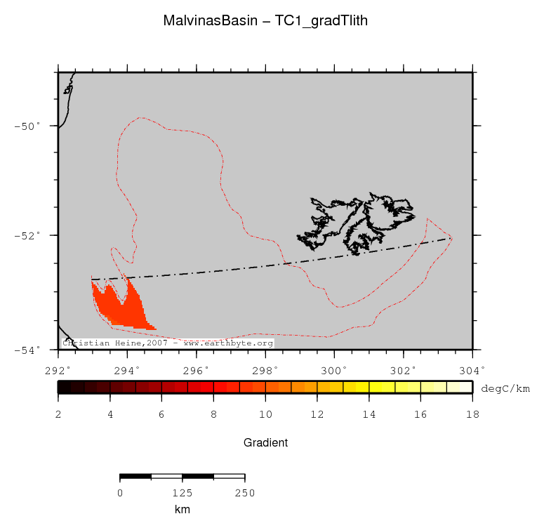 Malvinas Basin location map