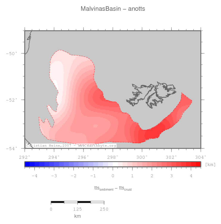 Malvinas Basin location map