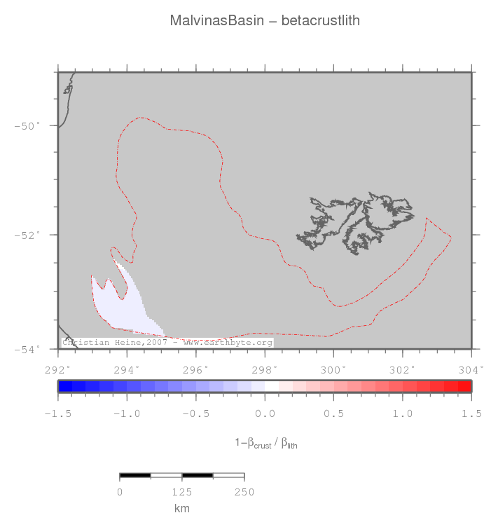 Malvinas Basin location map