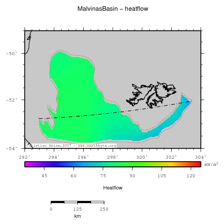 Malvinas Basin location map