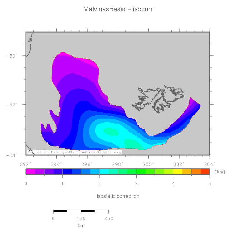 Malvinas Basin location map