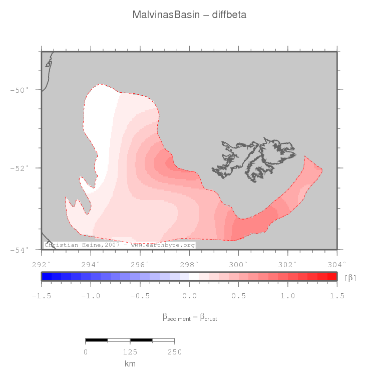 Malvinas Basin location map