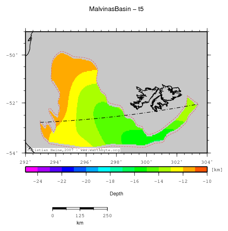 Malvinas Basin location map