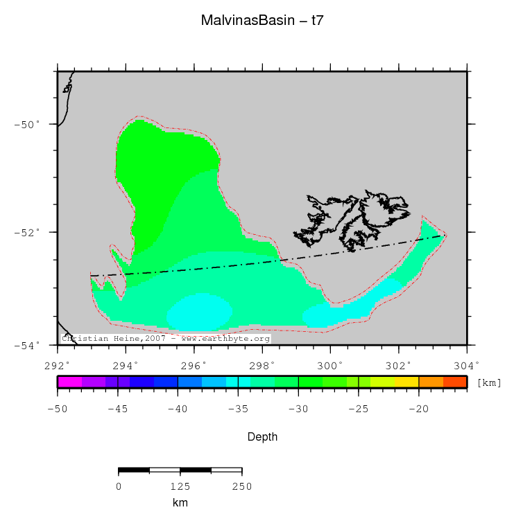 Malvinas Basin location map