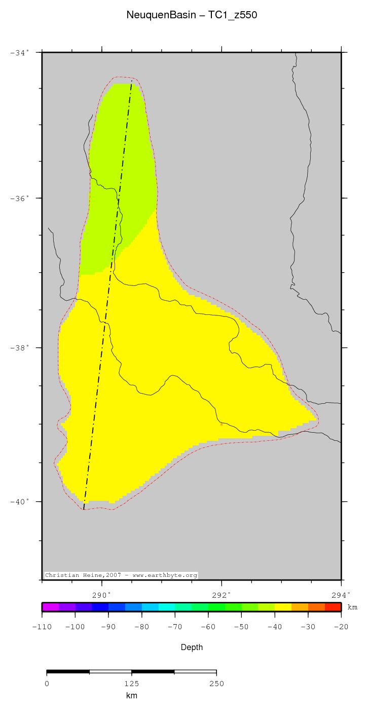 Neuquen Basin location map