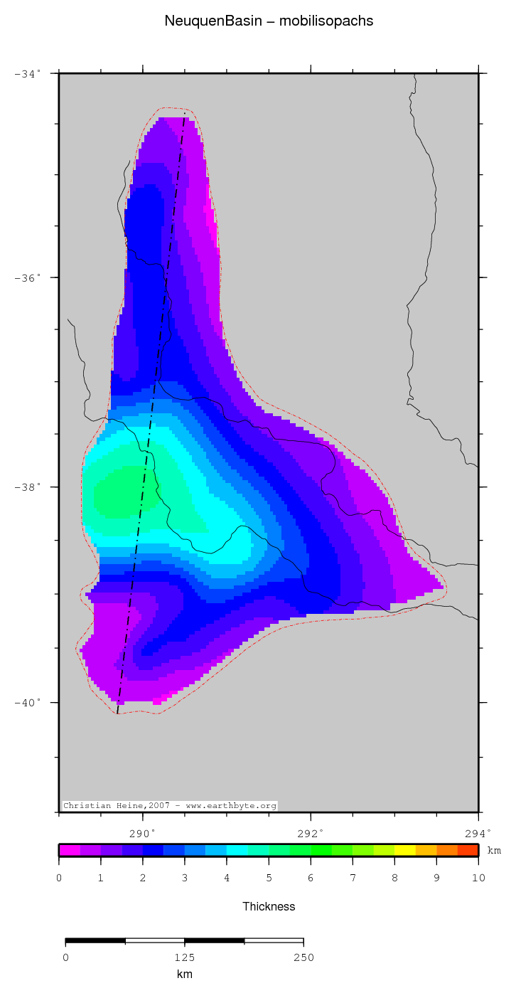 Neuquen Basin location map