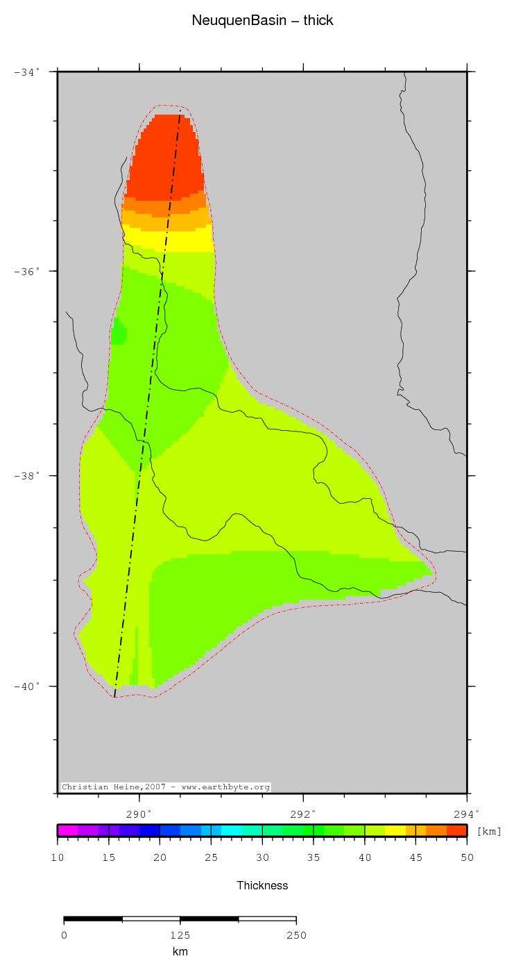 Neuquen Basin location map