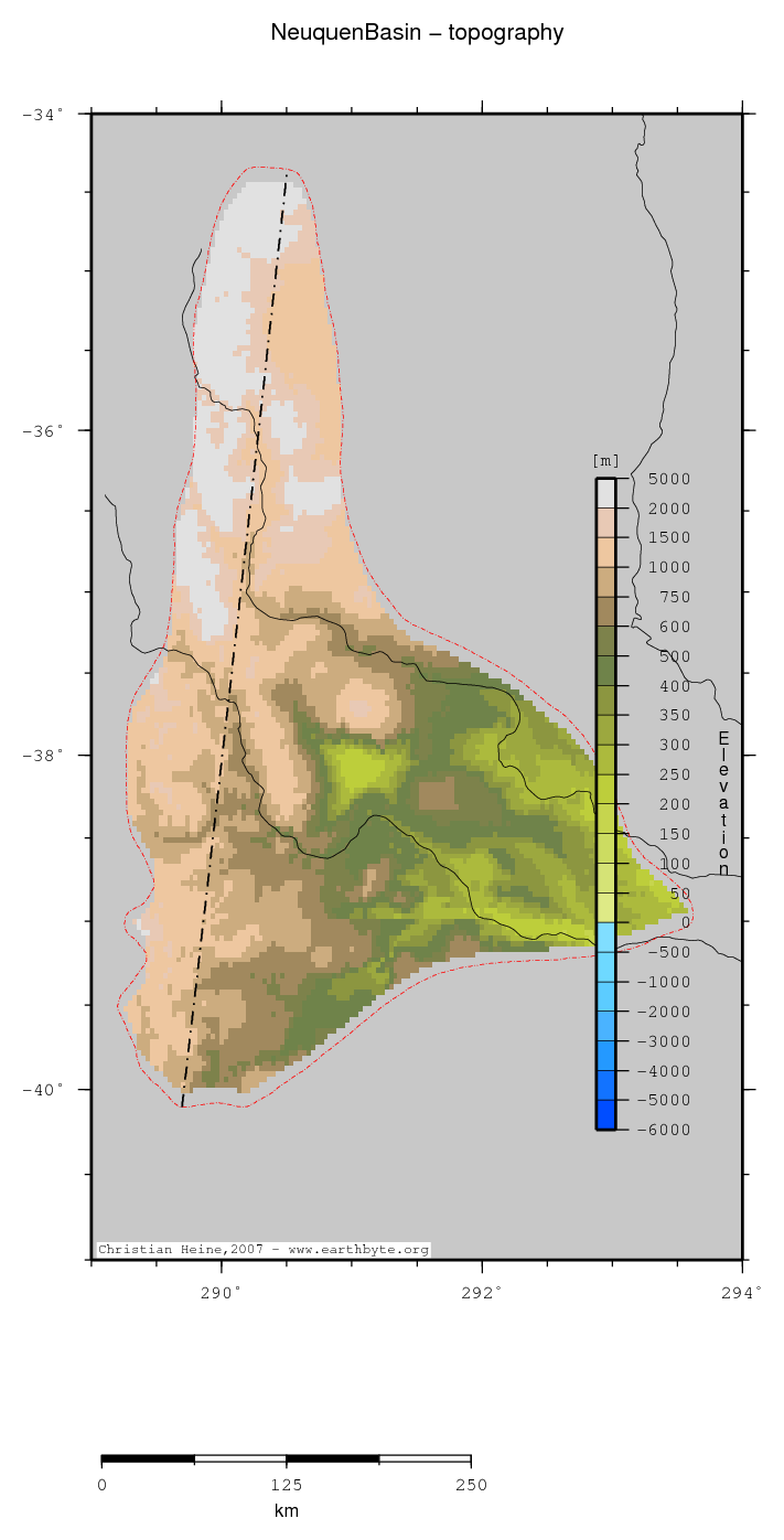 Neuquen Basin location map