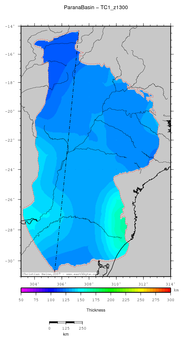 Parana Basin location map