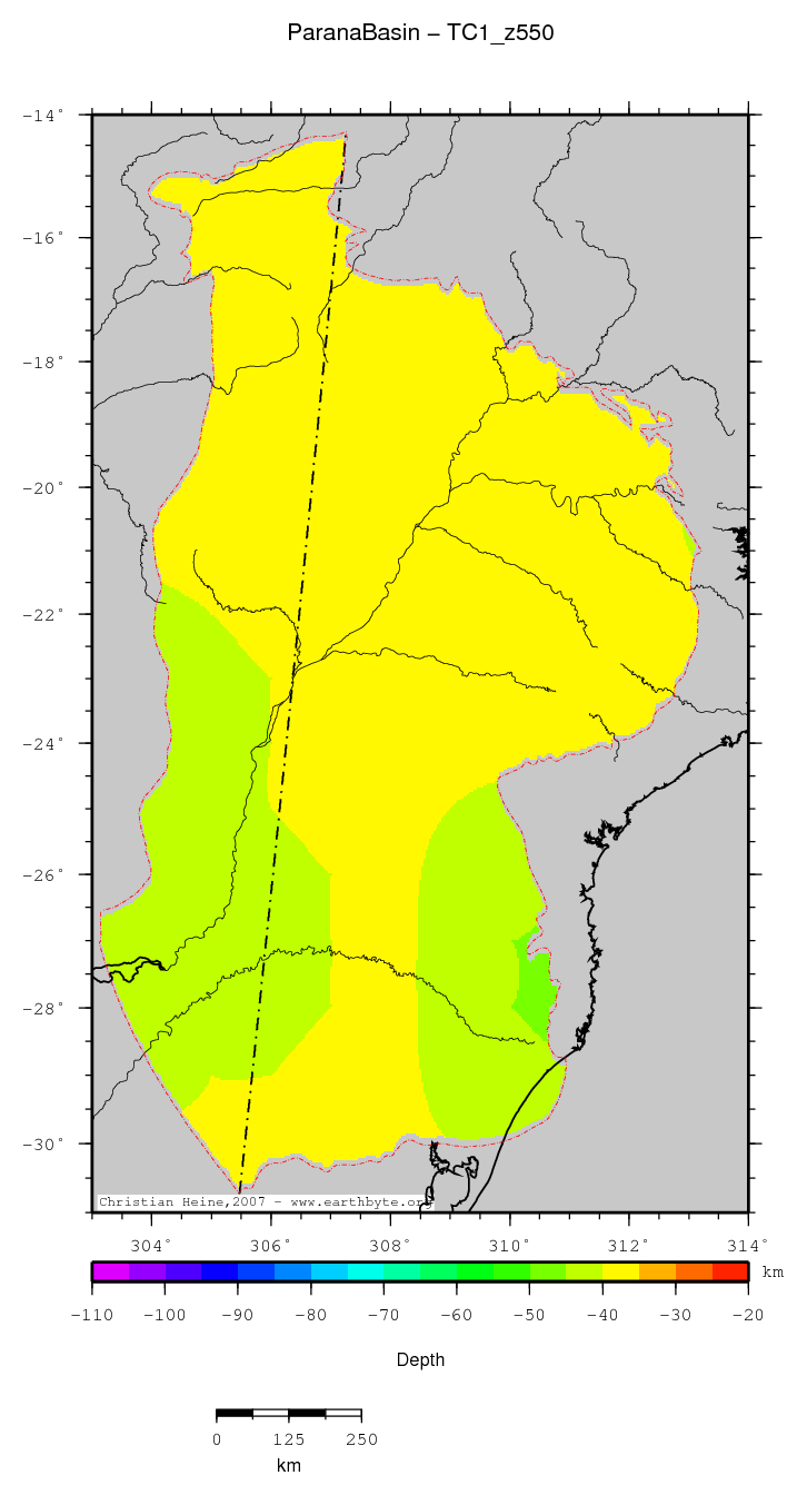 Parana Basin location map