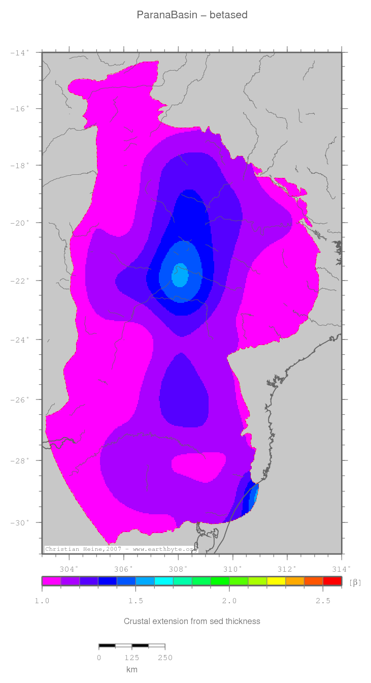 Parana Basin location map