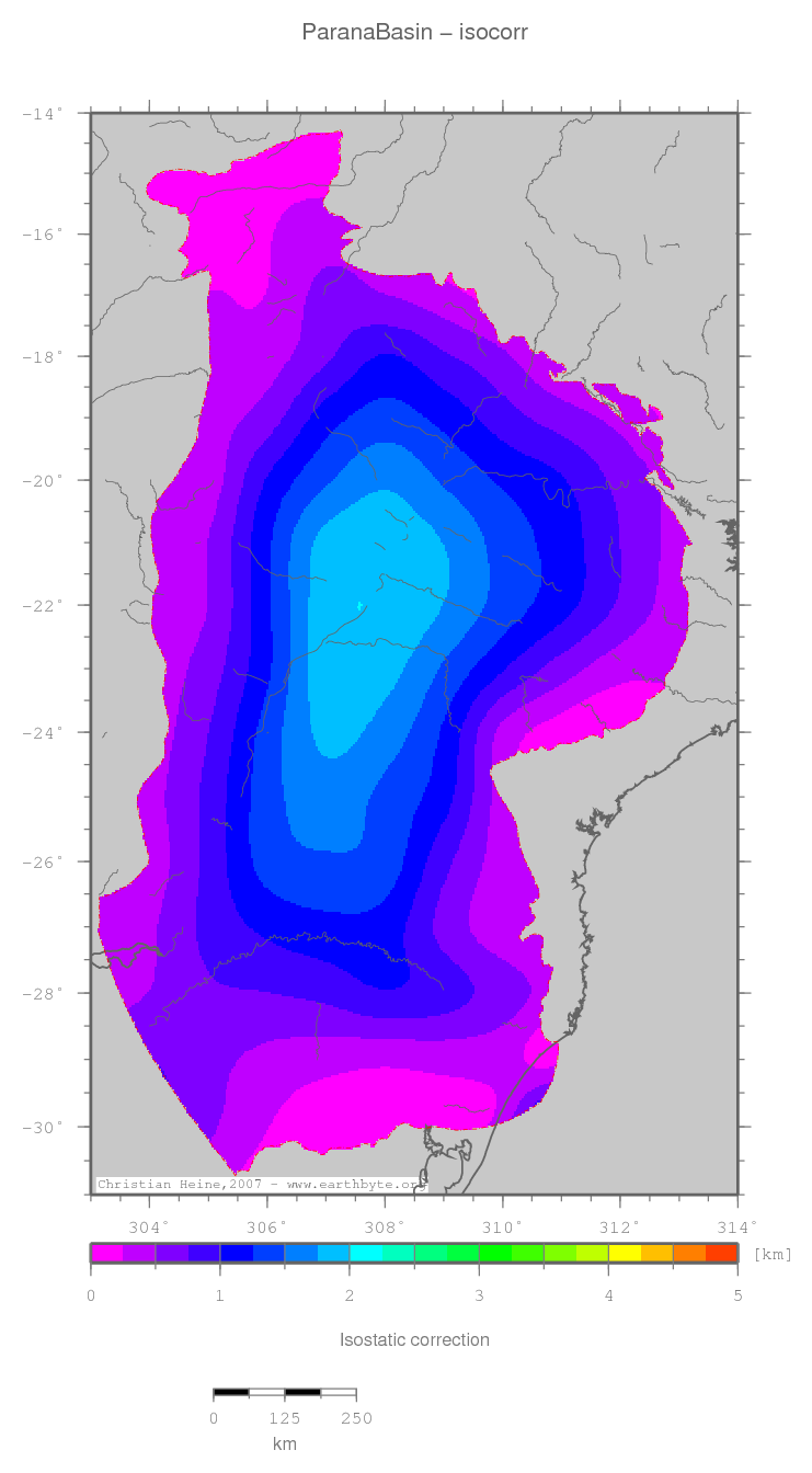 Parana Basin location map