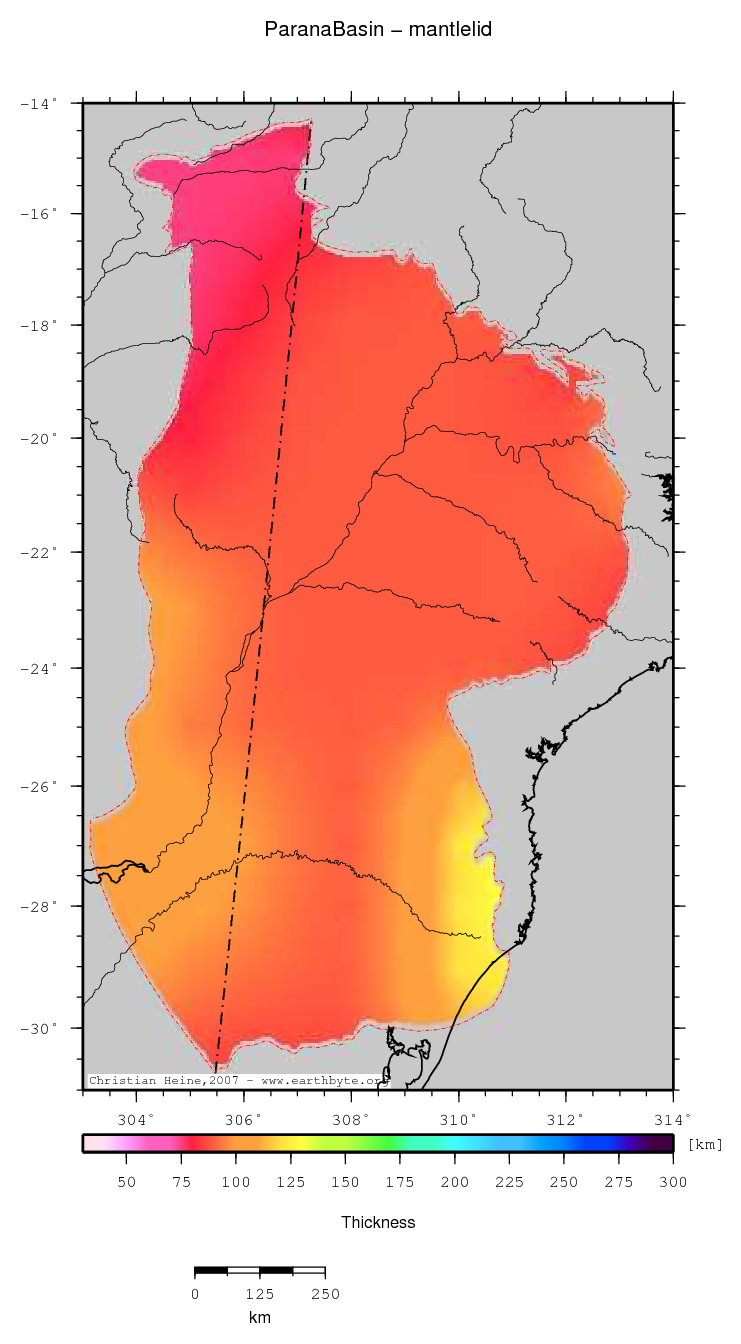 Parana Basin location map