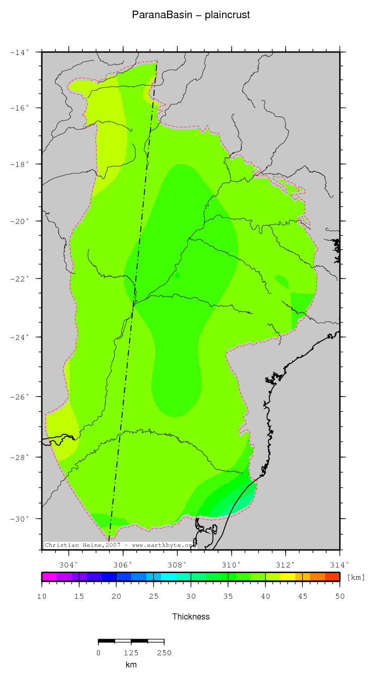 Parana Basin location map