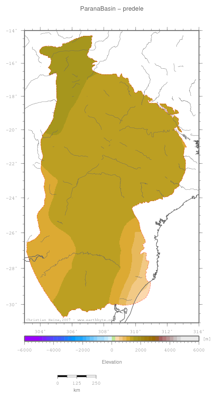 Parana Basin location map