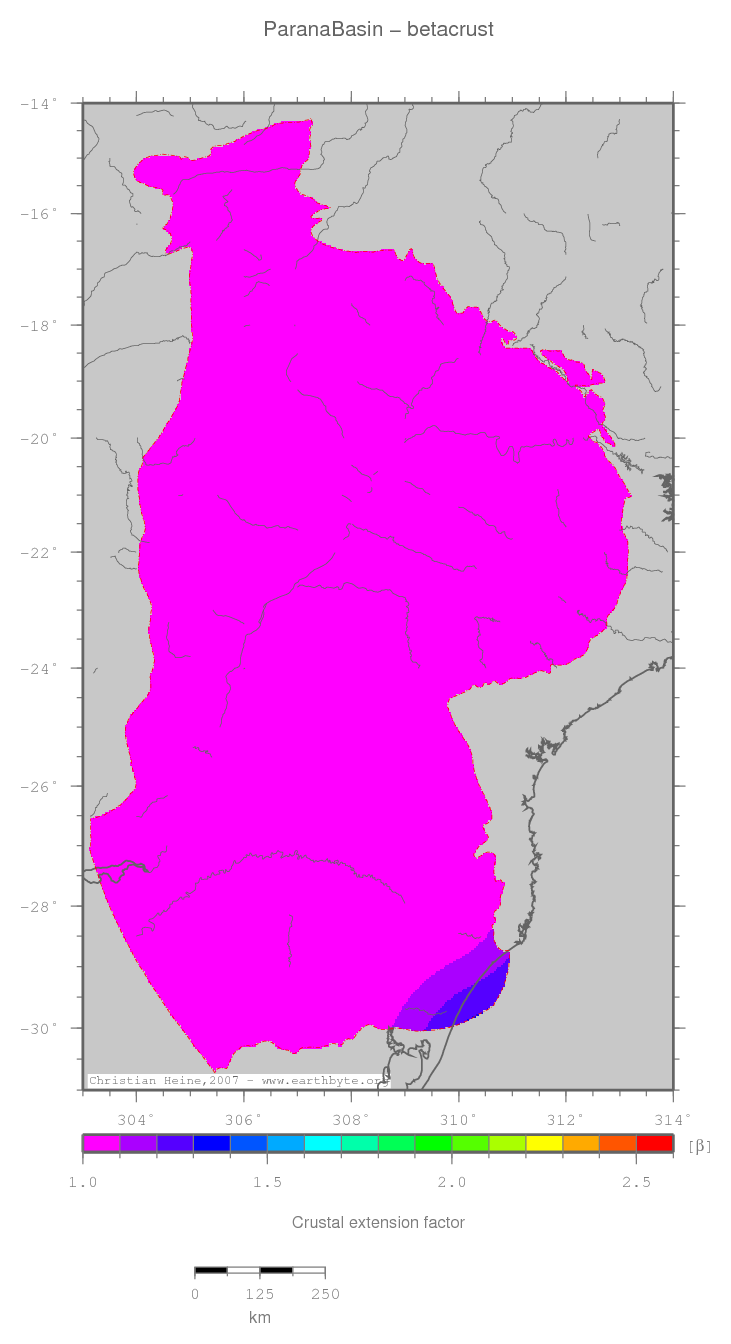 Parana Basin location map