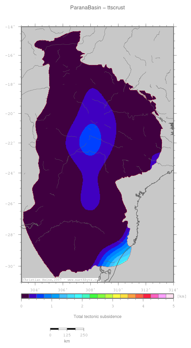 Parana Basin location map